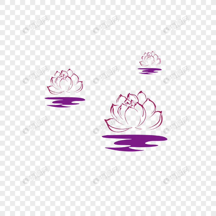 紫色莲花灯图片