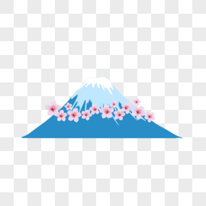 富士山和樱花高清图片