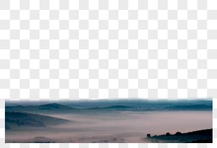 山顶云雾图片