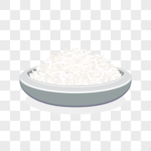一盘大米稻米图片