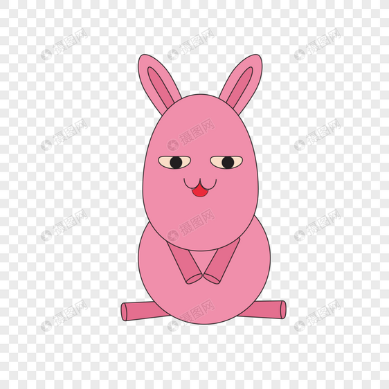 粉红兔偷笑图片