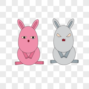 蠢萌的粉红兔高清图片