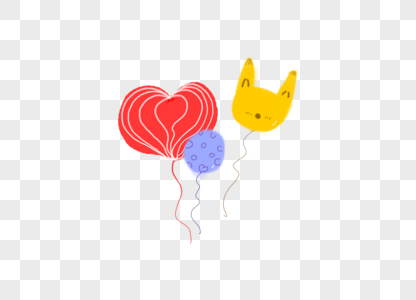 卡通可爱动物气球图片