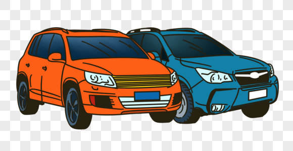 汽车橙色汽车高清图片