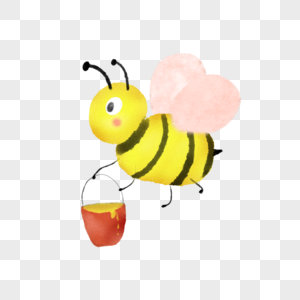 采蜜的蜜蜂黄色蜜蜂高清图片