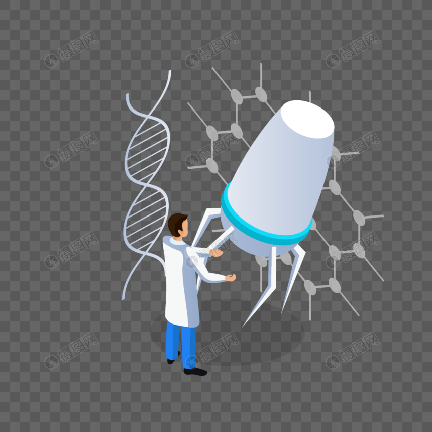 基因DNA研究元素图片