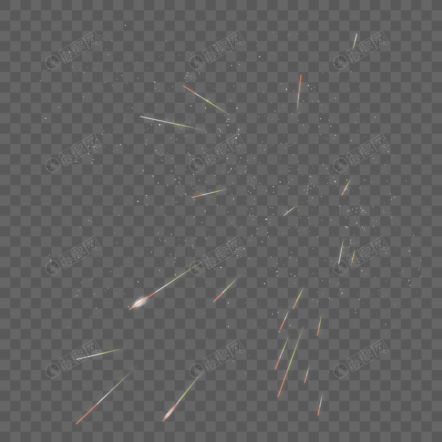 放射状白色流星雨图片