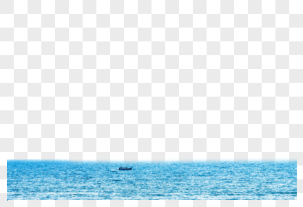 蓝色大海山的小船图片
