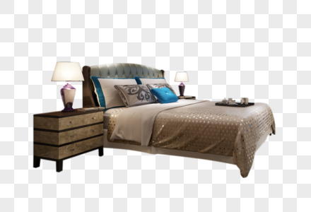 欧式新古典卧室床图片