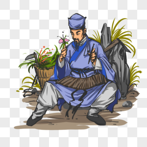 采药的老中医高清图片古人采药国画图高清图片采药的中医高清图片采