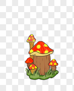 蘑菇装饰元素图片