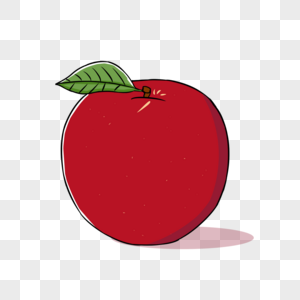 手绘卡通红苹果高清图片
