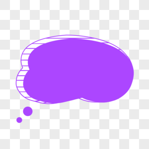 紫色可爱卡通对话框图片