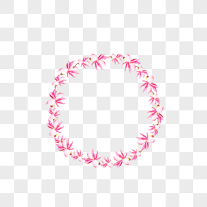 粉色花卉边框图片