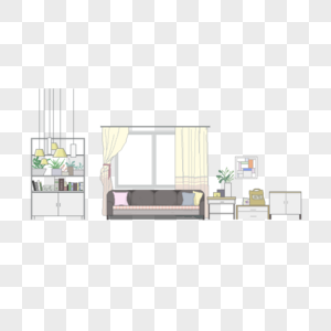 像素风格房间家具组合图片