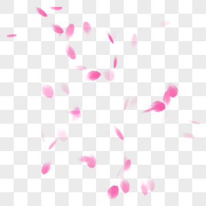 漂浮粉色花瓣元素图片