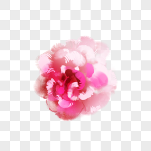 梦幻水墨粉色花朵图片