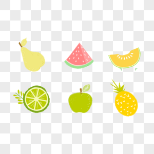 夏日水果图标图片