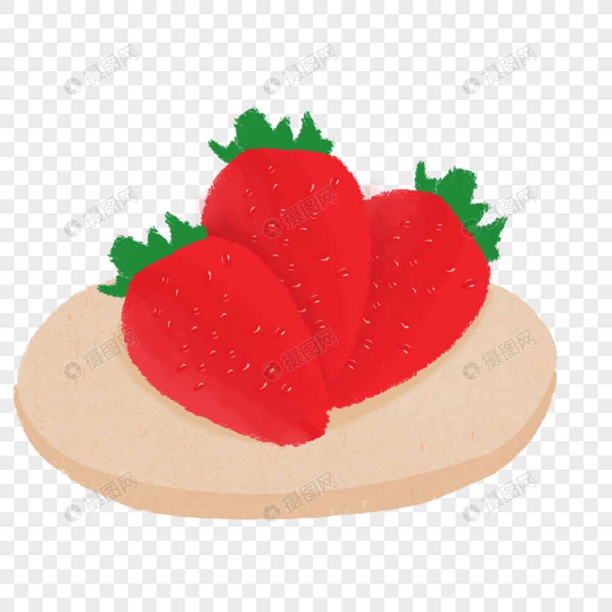 水果草莓手绘图片