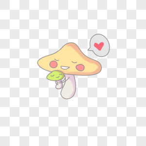 黄色蘑菇表情包图片