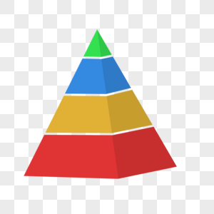 简约立体三角阶层图片