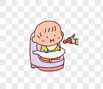 吃饭的宝宝宝宝椅婴儿椅高清图片