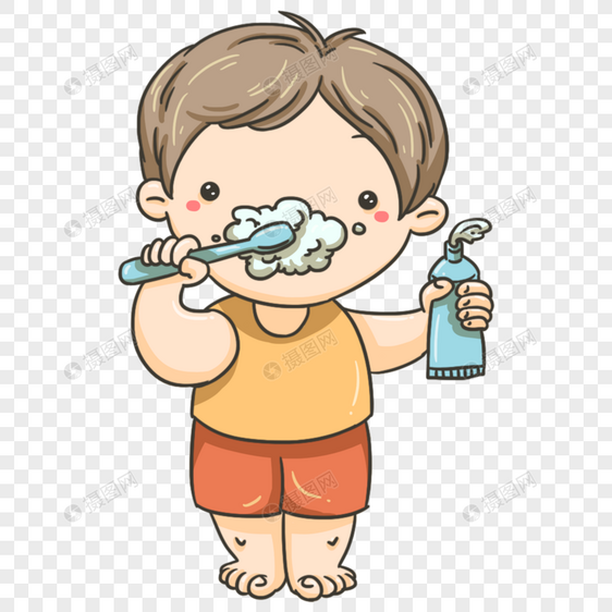 刷牙的宝宝图片
