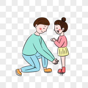 温馨爸爸为女儿系鞋带场景图片素材