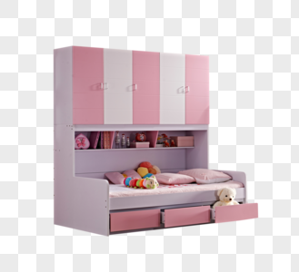儿童储物组合床高清图片