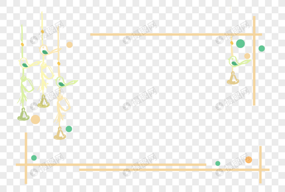 春日风铃边框图片