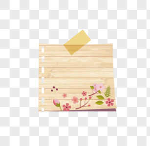 木质樱花贴纸图片