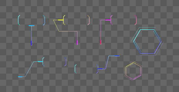 科技风链接线元素高清图片
