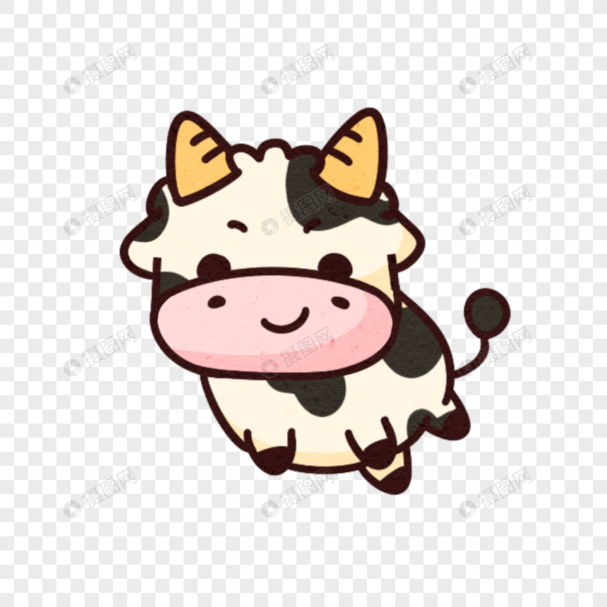 可爱卡通小牛元素素材下载 正版素材401060653 摄图网