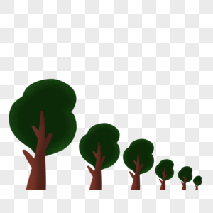 一排树图片
