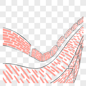 角图卡通城墙素材