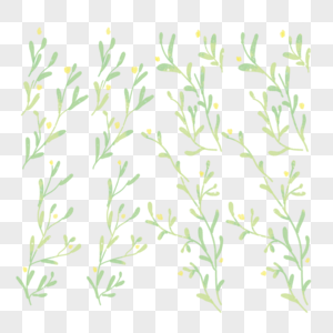绿色植物平铺底纹图片