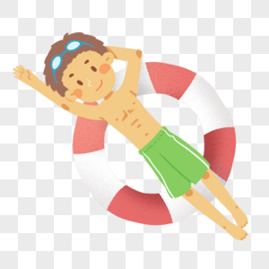 夏日游泳的少年图片