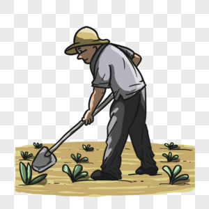 高温工作元素  |农民形象401647073元素  |清新卡通劳动节农民种地