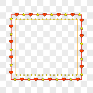 矢量爱心边框图片
