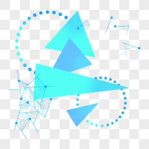 蓝色科技创意几何图案图片