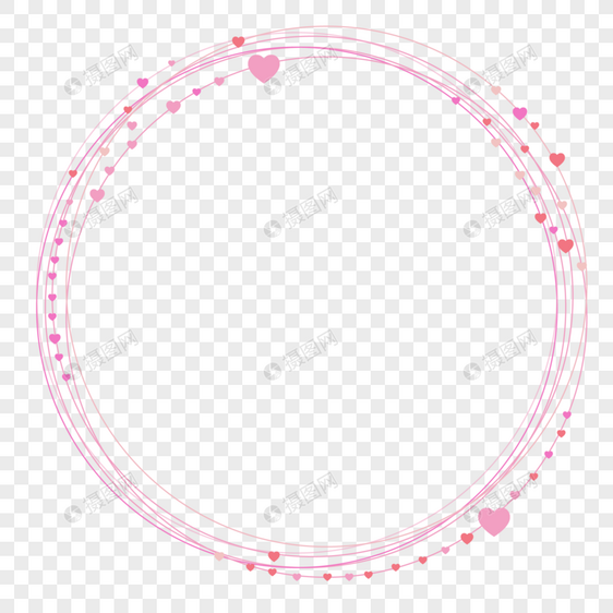 矢量粉色爱心边框图片