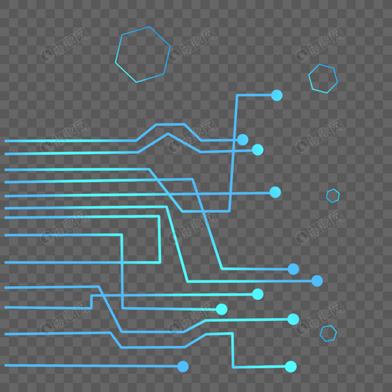 蓝色科技线路大数据图片
