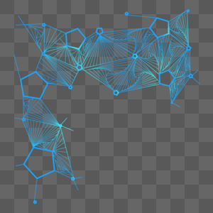 蓝色科技创意几何图案图片