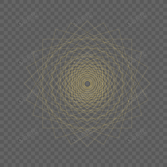 黄色螺旋网状光效图片