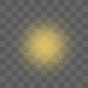 黄色六角形光效图片
