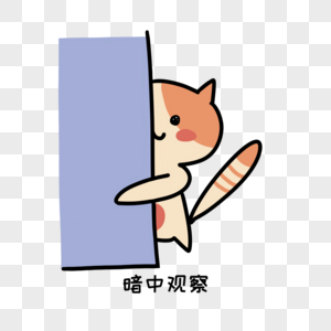 猫暗中观察表情包图片