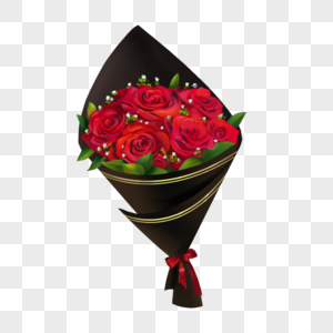 节日玫瑰花束素材图片