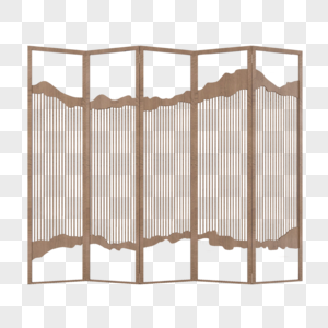木质屏风元素木屏风高清图片