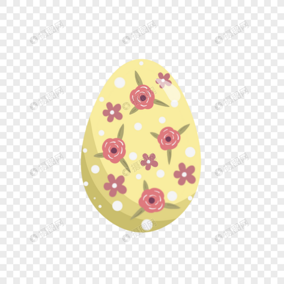 黄色花朵复活节彩蛋图片