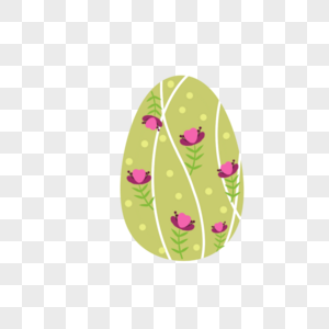 暖色底色复活节花朵彩蛋高清图片